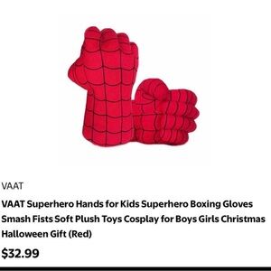 Kids Superhero Gloves Hands Soft Cosplay for Boy Girl Super Hero Fists